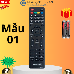 Remote điều khiển tivi Asanzo XLL23 Mẫu 01 điều khiển TV Asanzo XLL23 Mẫu 02 - Tặng kèm pin