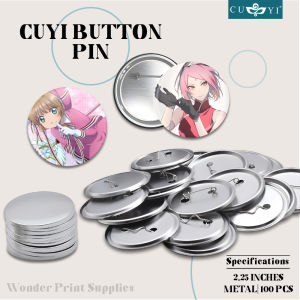 WPS 2.25 inches CUYI Button Pin Metal Backing DIY Badges