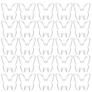 Pack of 20 Butterfly Charm Wine Glasses Decors Butterfly Cup Label Multifuntional Acrylic Markers for Social Gatherings
