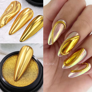 BORN PRETTY 1 Box Solid Mirror Nail Glitter Powder Nail Chrome Pigment Metallic UV Gel Pigment Nail Art Decoration Accessorie