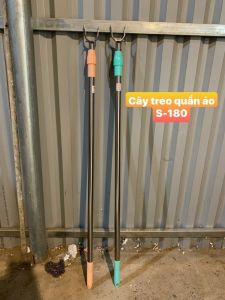 Gậy lấy đồ - Cây phơi và lấy đồ móc treo quần áo inox