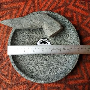 COBEK BATU ASLI 20CM BONUS ULEKAN