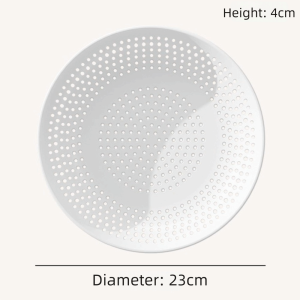 JAYQQ PP Perforated Steaming Tray Round Shape Perforated Structure Dumpling Steaming Plate Durable Multipurpose Fruit Draining Plate Steaming Buns