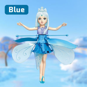 Sweet Home.my Flying Fairy Doll USB Charging Induction Toy Glowing LED Aircraft Kids Gift Pink Blue Purple