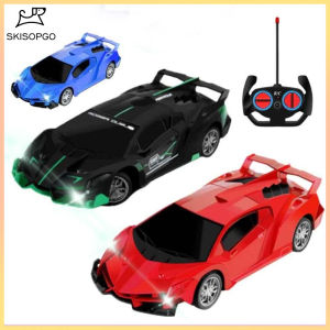SKISOPGO 1:18 Remote Control Racing Car with LED Light Manually Control High Speed Drifting Toy Car Mainan Kereta