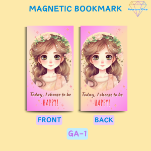 Cute Chibi Girls Self-Affirmation MAGNETIC Bookmark | Page Holder  | Gift For Book Lovers | Positivity | | Gift For Kids