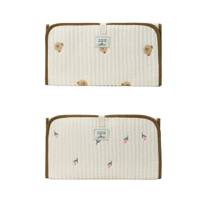 Water Proofing & Foldable Baby Changing Pad Diaper Mat with Bult-in 2 Mesh Pocket for Daily Comfort and Convenience