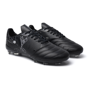 Sepatu Sepakbola BLASTER Fusion Nylon Hitam/Hitam Berkilau/Arang/Persik Ukuran EU:41.3