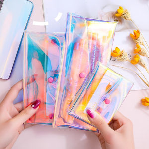 Waterproof Laser Makeup Bag Cosmetic Jewelry Envelope Organizer PVC Holographic Storage Travel Bag