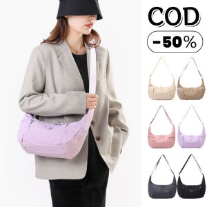 Belfoyer กระเป๋าฮอร์นวัวกันน้ำหนักเบา กระเป๋าไหล่ขนาดใหญ่ของผู้หญิง กระเป๋า crossbody กีฬาสบาย ๆ