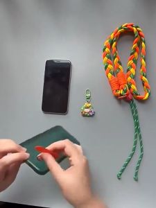 Long Phone Lanyard Adjustable Handwoven Crossbody Shoulder Wear Anti-lost Strap for Travel Hiking