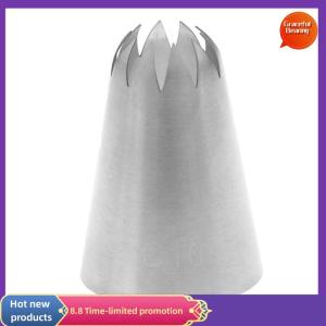 Graceful #C10 Large Size Piping Nozzle Cake Cream Decor Icing Tips 10 Teeth Close Star