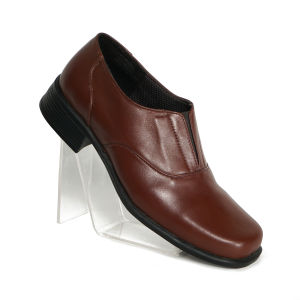 Sepatu Kerja Wanita Formal Pantofel Heels Kulit  Premium Katryn V012 Coklat