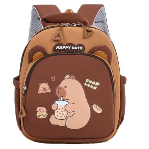 RA Capybara Cartoon Primary School Student Backpack Lightweight Large Capacity Kids School Bag Bags AR