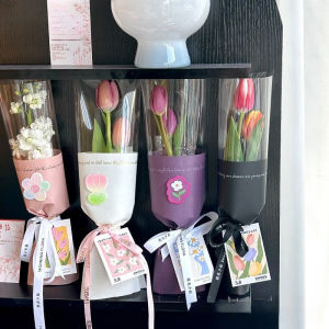 10pcs Round Flower Wrapping Paper in Clear Plastic Ideal for ValentineS Day WomenS Day Anniv Day