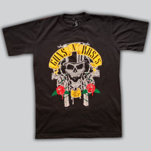 Kaos Band GNR Guns N Roses Skull Tengkorak Rock Legend 90s T shirt Dewasa Pria Wanita