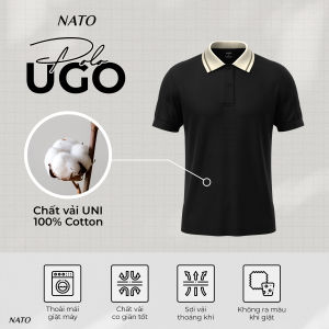 Áo Thun Polo Nam UGO Vải Cotton Cá Sấu Cao Cấp Đẹp Xịn Tay Ngắn Có Cổ Màu Trắng Đen Đỏ Xanh Navy Trơn Họa Tiết NATO
