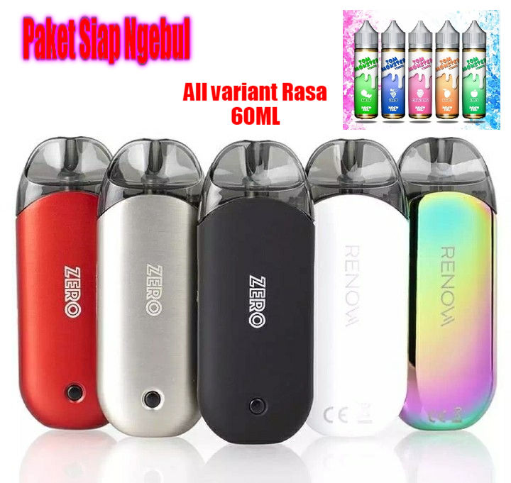 SIAP NGEBUL-Paket siap ngebul rokok elektrik vape vapor Zero Pod System  free liquid Joms Monster 60ML Renova Zero Open-System Pod Mod 650 Mah  Battery - Lazada
