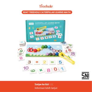 TREEHOLE CATERPILLAR LEARNS MATH / Mainan Matematika / Mainan Berhitung / Mainan Belajar Angka