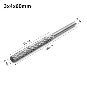MELODI 1Pcs 3/4/5/6mm Rotary File Finishing Metal HSS Carbide Burr Milling Cutter Dual Slot Drill Bit For Root Tone Wood Plastic Aluminum