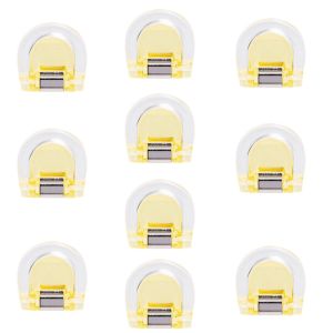 LIANG 10Pcs Trong suốt Kẹp Nhãn Sách Kẹp chắc chắn Nhựa Kẹp giữ trang Bền bỉ Kích thước nhỏ Kẹp làm ngắn chân vô hình Việc đóng gáy tài liệu