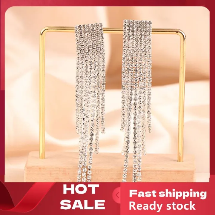 %F0%9F%9A%9A%E3%80%90Local%20Express%20Delivery%E3%80%91%F0%9F%9A%9A%20S925%20silver%20needle%20Classic%20Shiny%20Crystal%20Earrings%20Ladies%20Exaggerated%20Long%20Earrings%20Tassels%20Rhinestone%20Earrings%20Fashion%20Korean%20Ea%20-%20Image%202