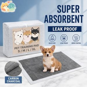 Dog Pee Pads Puppy Training Pads Activated Carbon Absorbent Leak Proof Quick Dry Disposable Potty Mats For Indoor Travel Senior Pet Use