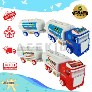 Mainan Truk Pertamina Gandeng Diecast Truk Pertamina Berjalan Sendiri