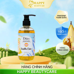 Sữa tắm Sáng Da Hạt Tẩy Tế Bào Chết Diary Bright Shower Scrub  250mL (Hương Vanila Cake )