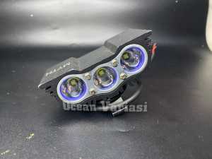 LAMPU TEMBAK LASER SOROT LED D2 2 WARNA KUNING PUTIH OWL JAUH DEKAT SUPER TERANG 12VOLT MOTOR MOBIL