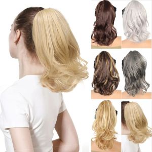 BAIXL Synthetic Ponytail Wig Curly Long Claw Clip Ponytail Fasion Natural Pony Tail Hairpiece Women