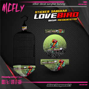 Stiker Sangkar TEBOK lovebird STICKER sangkar Custom Bisa Motif Sendiri bebass mcfly