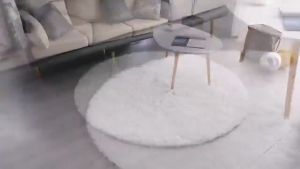 Allieuka Tie-dyed Round Rug Plush Floor Mat Super Soft Round Carpet Comfortable Durable Home Floor Decor 地毯