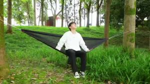Hammocks swings Duyan Ice Silk Hammock Camping Hiking Outdoor Foldable Hammock Travel Hammock swing