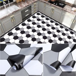 Decal giấy dán sàn nền nhà có keo sẵn khổ 60cm-HOA VĂN CỔ ĐIỂN QT114