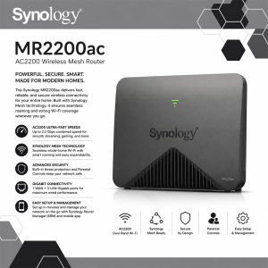 Synology Mesh Router MR2200ac with 2 years Local Warranty