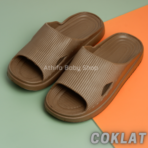 Sandal Slop Pria Wanita Anak Tanggung Eva Spon Sendal Slip On Indoor Dalam Rumah Slide Perempuan Laki Kekinian Flip Flop Polos Lucu Korean Style Murah Lentur Anti Air dan Empuk Vanchee 329