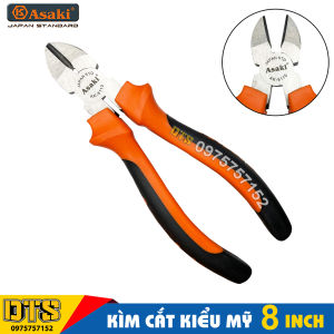 Kìm cắt 8 inch kiểu Đức Asaki kềm cắt đa năng A+cut Tech thép CR-V siêu cứng chống gỉ sét kìm cắt dây điện sắt kim loại tay cầm bọc cao su chống trượt kềm cắt kìm cắt kẽm kìm cắt đa năng kềm cắt dây 200mm cấp cao