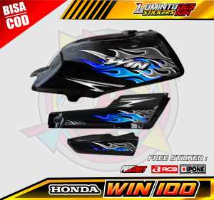 STRIPING VARIASI HONDA WIN 100 DESAIN API / STICKER LIST VARIASI MOTOR HONDA WIN 100