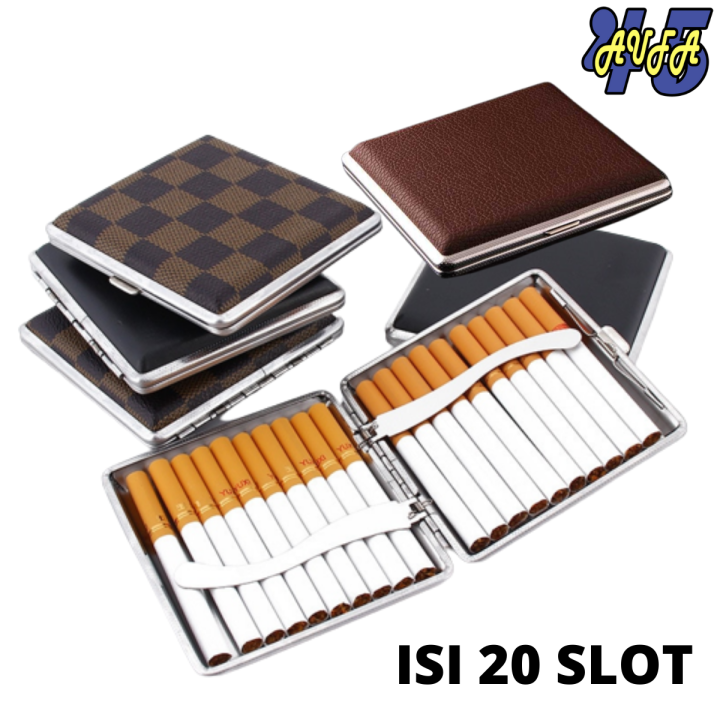 [LINTINGAN BAKO] TEMPAT ROKO ISI 20 SLOT BAHAN METAL DAN KULIT KOTAK ...