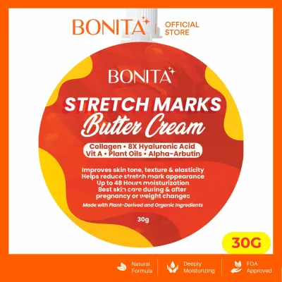 BONITA Stretch Marks Butter Cream Pampaputi | Whitening & 48H Moisturizing Body Care Daily Skin Repair Aloe Moisturizer Moisturization Niacinamide Radiant Shea Moisture Cosmetic Lotions