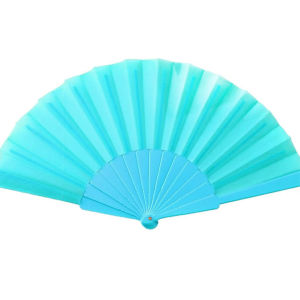23cm Plain Folding Fan/ Plastic Fan Candy-colored cloth fan Dancing Fan Summer manual fan