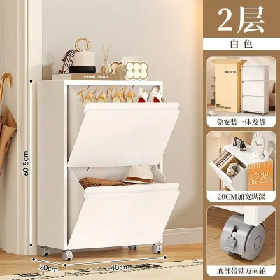 [ SG ] ⚡ Snack Storage Cabinet Half Drawer Style Bedroom Living Room Narrow Cabinet Organizer