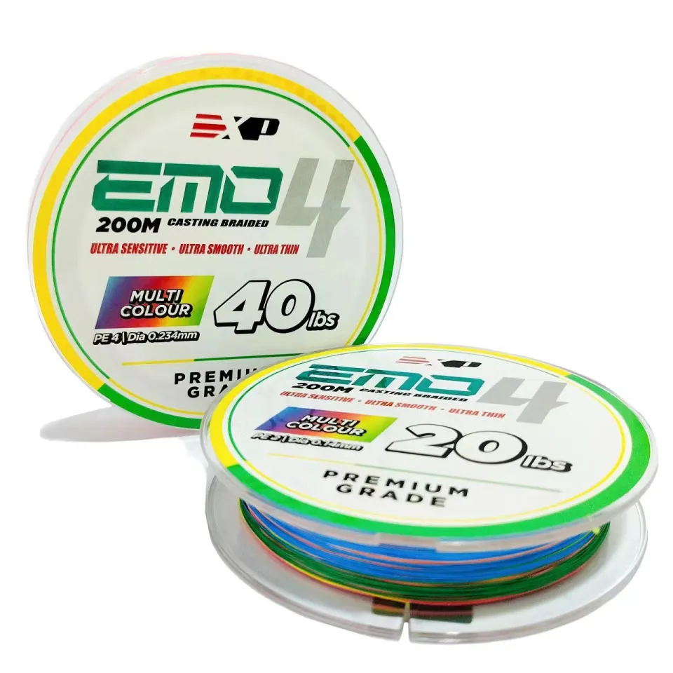 EXP EMO 4X 200m Casting Braided Fishing Line Ultra Sensitive