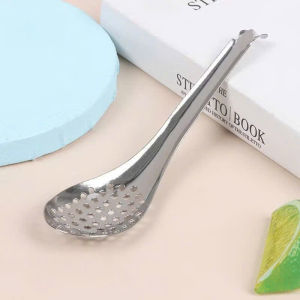 THÌA LỌC INOX ĐA NĂNG | COMBO 2 CÁI | MUỖNG LỌC TRÀ LỌC ĐÁ VỚT TOPPING CÓ MÓC GÀI TIỆN LỢI