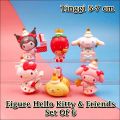 Figure Kucing Helokity Kuromi My Melody Set Of 6 Topper Cake Termurah. 