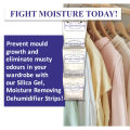 Dehumidifier Packs 1Kg Hanging Pack, Moisture Absorber Hangar, Non-Toxic, Good for Closet, Wardrobe, Prevent Rust / Mould,  Dry Box Cabinet, Desiccant. 