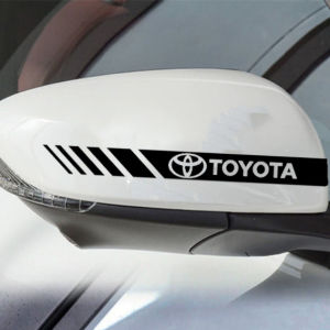 2Pcs TOYOTA Rearview Mirror Sticker for Car Accessories Stickers Waterproof Side Mirror Logo Decals Vinyl Design
