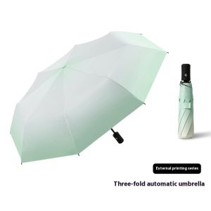 KS ร่มแบบพับสีอัตโนมัติไล่ระดับสีสำหรับป้องกันแสงแดดและฝน