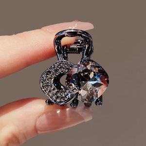 Exquisite Crystal Rhinestone Hair Slide Mini Hair Claw for Girls Forehead Bangs Clip Cute Side Clip Princess Head Top Clip